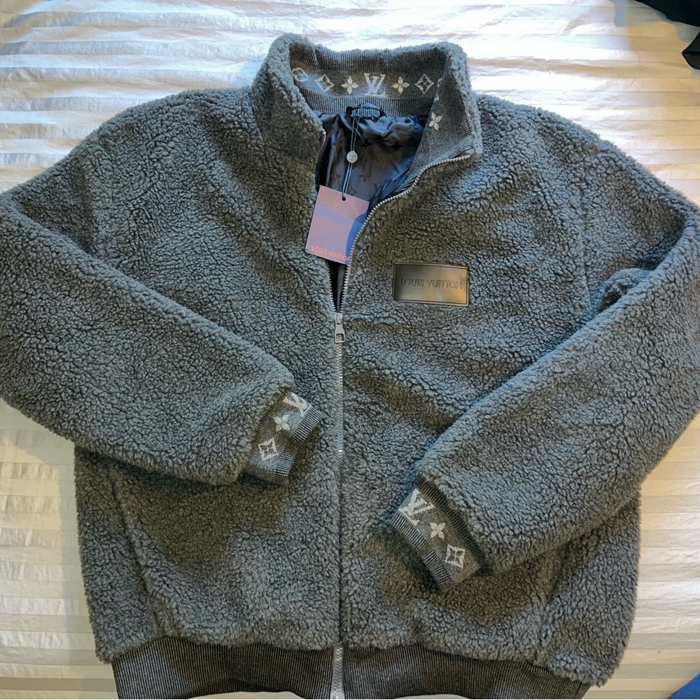 Louis Vuitton Charcoal Fleece Jacket